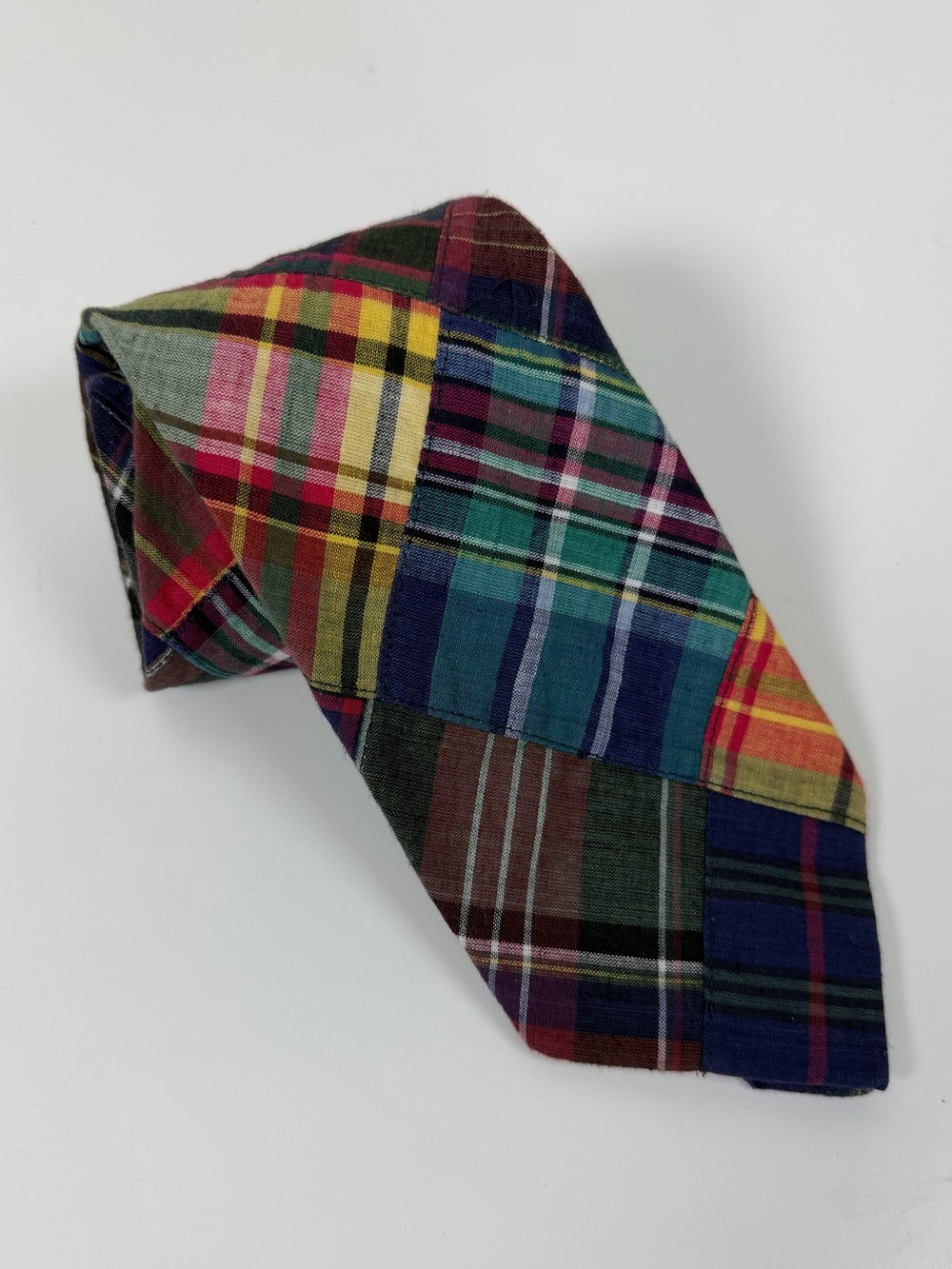 Vintage American Eagle Outfitters Vintage Patchwork Madras Tie Preppy Ivy Style